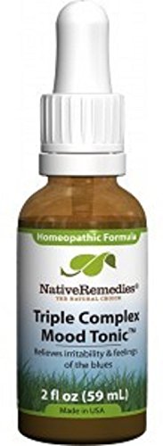 Native Remedies Triple Complex Mood Tonic - Natural Homeopathic Formula Relieves Symptoms of Poor Mood and Emotional Oversensitivity - Helps Relieve Feelings of Sadness and Hopelessness - 59 mL