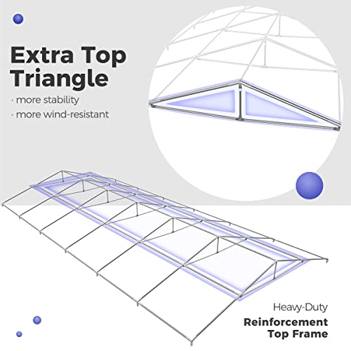 Quictent 20X40 Party Tent Heavy Duty Pvc Large Commercial Vinly Canopy Wedding Big Event Shelter, Stripe Blue&White #TOP3