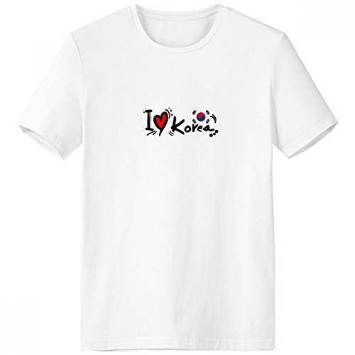 T-shirt Corée blanc pour homme en taille 3XL idéal pour le quotidien décontracté