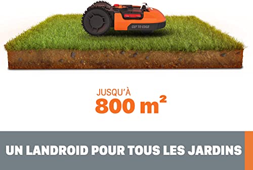WORX LANDROID Plus 800 m² Robot Tondeuse Connecté LANDROID WR148E Installation Facile Tond sous la Pluie Autonome Contrôle à Distance Tonte Intelligente avec Coupe près des Bordures - vue 4