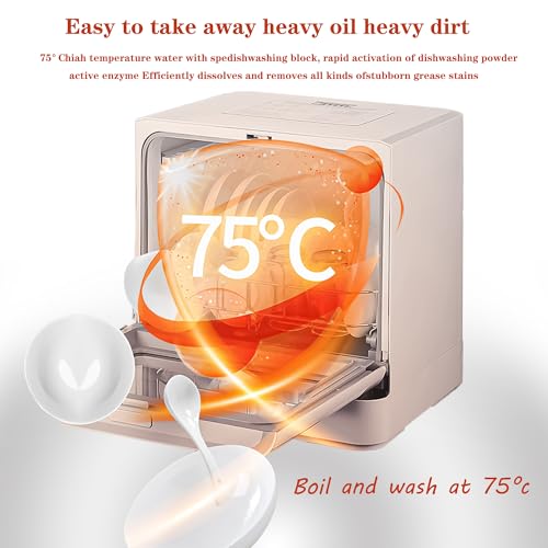 Mini lave-vaisselle compact 4 modes de lavage version white premium