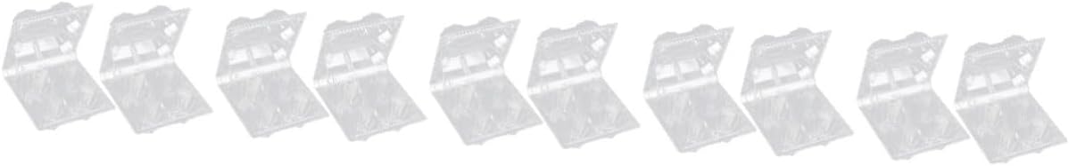 150 Pcs 4 Egg Keeper Egg Tray Portable Egg Carrier Egg Display Tray Egg Holder with Lid Clear Cupcake Boxes Egg Storage Kitchen Food Storage Egg Stand Cage Refrigerator 8