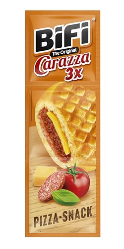 BiFi Carazza Original – 72er Pack (24 x 3 x 40 g)– Herzhafter Pizzasnack zum Mitnehmen