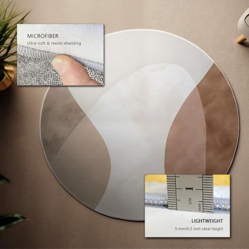 Tapis lavable circulaire 180cm abstrait nordique à poils bas doux pour chambre