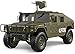 2.4G control remoto Hummer Vehículo Blindado 1/10 de gran tamaño alta de la simulación del modelo del vehículo militar de 30 kmh 4WD alta velocidad RC del carro del camino recargable ( Color : Verde )