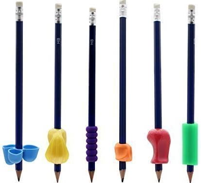 Kids Development Resources Mixed Pencil Grips- Handwriting Aids Pack of 7