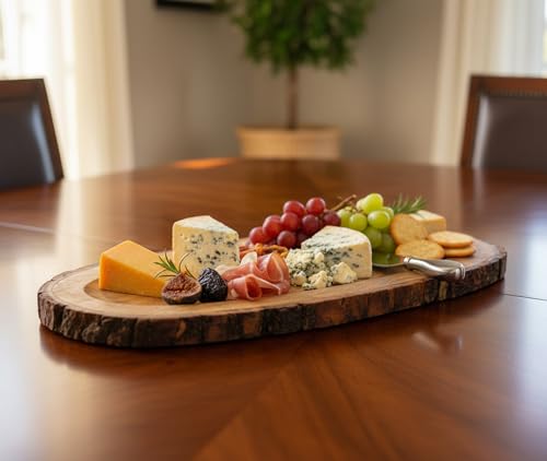 Image of KLEO Wooden Serving Tray Platter for Home and Kitchen Tableware Serveware | 16 inch Inches