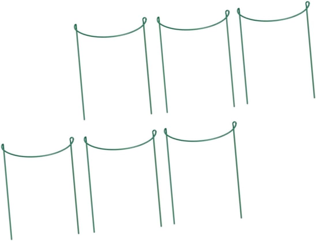 POPETPOP 6pcs Half Round Iron Plant Supports Durable Plant Climbing Rack for Garden Use Easy Installation