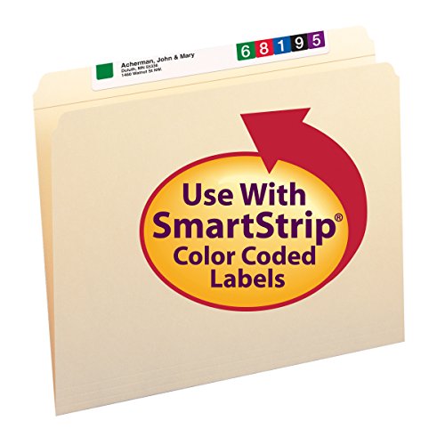 Smead File Folder, Reinforced Straight-Cut Tab (Not Undercut), Letter Size, Manila, 100 Per Box (10310) #TOP3