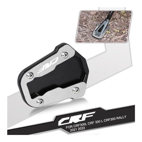 Plaque d'extension pour béquille de moto CRF300L évitant la chute de votre trail sur sol meuble