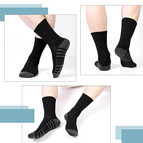 Airacker Athletic Socks Sport Running Calf Socks Performance Cushioned Breathable Crew Socks For Men Women(6 Pairs) #TOP6