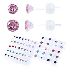 Mix Color CZ Plastic Earrings