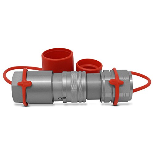 Summit Hydraulics FF12-08N 1/2 Inch Skid Steer Bobcat Flat Face Hydraulic Quick Connect Couplers/Couplings Set W/Dust Caps thumb #3