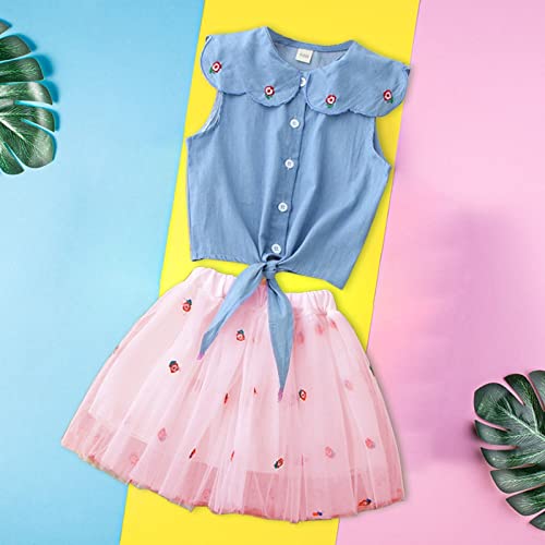 Baby Girl Flower Summer Korean Version of Foreign Trade Children's Clothing Girls Denim Little Girls Christmas3