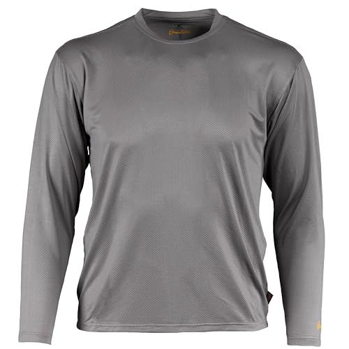 Insect Shield ElimiTick AeroFlex Long Sleeve Crew Neck Stretch Fabric Shirt (Grey 4X-Large)