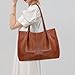 Large Tote Bag for Women Work Vegan Leather 16L Ladies Handbags Womens Big Purses Shoulder for Travel Brown