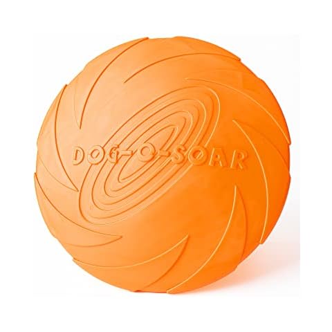 Dual-use Dog Flying Disc in Orange, 1 Pack Dog Training Tool Dog Frisby, Bitten-Resistant Frisbee Dog Toy / Dog Frisbee Beneficial to Growth of Dogs Cover
