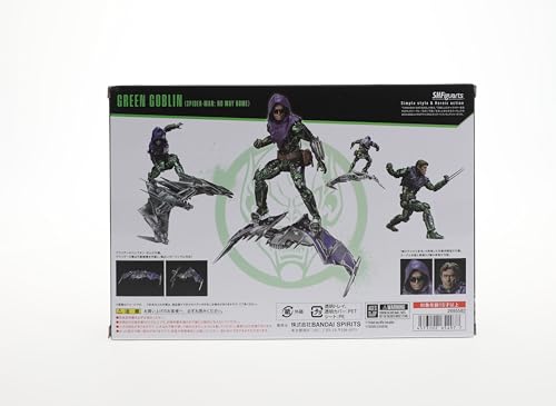 TAMASHII NATIONS - Spider-Man: No Way Home - S.H. Figuarts - Green Goblin Action Figure, 6.1 inches - Image 4