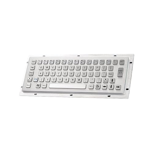 Metal Industrial Stainless Steel Keyboard, 65-Key English(Silver)