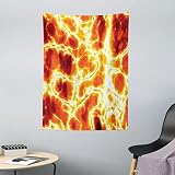 ABAKUHAUS Burnt Orange Tapisserie, Brûlant de Lave feu, Couleurs claires, 110 x 150 cm, Orange Jaune