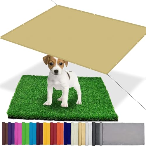 Voile d'ombrage 280x550 cm polyester imperméable jaune sable pour extérieur