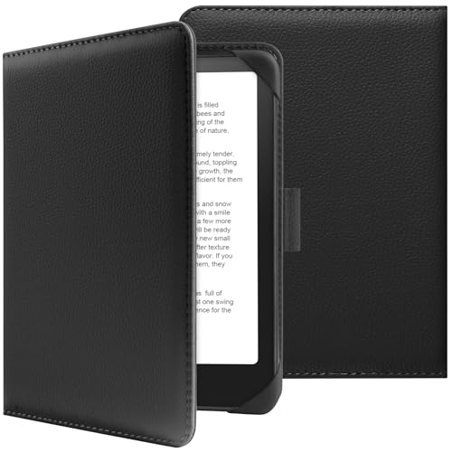 HoYiXi Universal Case for 6-inch Kindle eReader Compatible with Kobo/Voyaga/Pocketbook/Tolino E-Book Reader,6\'\' eReader Protective Cover with Built-in Card Slot,Black - Thumbnail 2