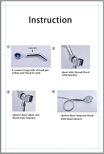 Klabb shower set K-8 High Pressure Chrome Face Handheld Shower 4.3 inches with Hose with 5 function.power spray+trickle+massage+spray+rainfall