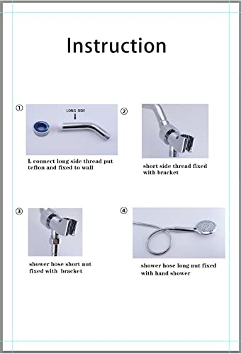 Klabb Shower Set K-9 High Pressure 4.3 Inches Chrome Face Handheld Shower With Hose With 5 Function.impluse+Trickle+Massage+Spray+Rainfall #TOP6