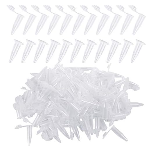 Chudian 500pcs Tubos de Ensayo Tubo Centrifuga Transparente 1,5 ML Plástico Centrifuge Tubos de Ensayo Micro con Tapa Muestra Recipiente de Almacenamiento Vial para Laboratorio (Capacidad: 1.5ml)