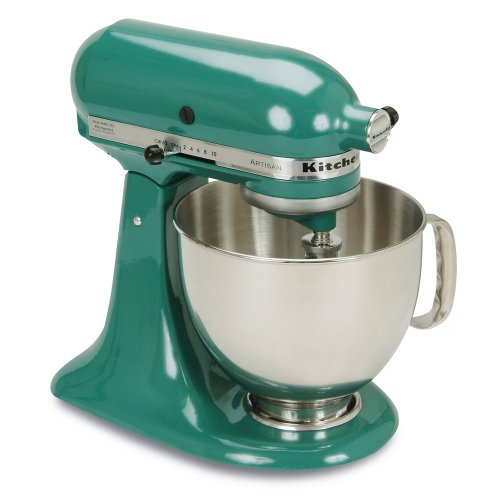 Image of KitchenAid KSM150PSBL Artisan Series 5-Qt. Stand Mixer with Pouring Shield - Bay Leaf