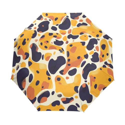 Parapluie automatique motif léopard abstrait au design artistique