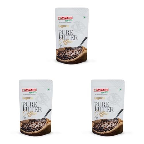 Image of Bayar's Coffee Samrat Filter Coffee Powder 500g | Authentic South Indian Blend with 100% Coffee Without Chicory | Freshly Roasted for Rich Aroma & Taste (Pack of 3)