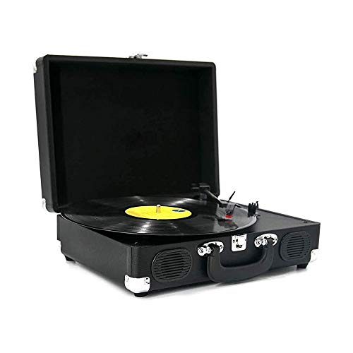 3-Speed Bluetooth Portable Suitcase Record Player with Built-in Speakers | Upgraded Turntable Audio Sound| Includes… - Les Beatles, Paul McCartney, John Lennon, RIngo Starr, George Harrison 3-Speed Bluetooth Portable Suitcase Record Player with Built-in Speakers | Upgraded Turntable Audio Sound| Includes…