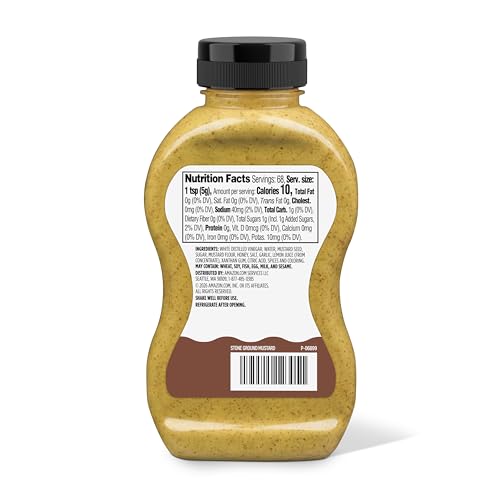 Image of Amazon Grocery, Stone Ground Mustard, 12 Oz | Stone Ground