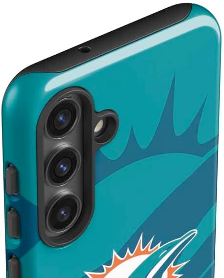Skinit Impact Phone Case Compatible with Galaxy S25 Plus - Officially Licensed NFL Miami Dolphins Double Vision Design