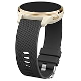 Strap Compatible with Garmin Vivoactive 4S/Venu 3S/Venu 2S/Forerunner 265S/255S/255S Music/Vivomove 3S, 18mm Soft Silicone Replacement Watch Band Sport Wristband (Black) - Image 3