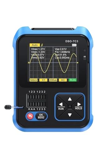 DSO-TC3 ポータブル オシロスコープ トランジスタ テスター 2-in-1 多機能マルチメーター 抵抗計 LCR テスト 使いやすい