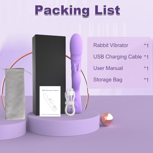 Image of SeYouYou Adult Sex Toys for Women - G Spot Thrusting Dildo Rabbit Vibrators with 5 Thrusting & 10 Vibrating Modes - Realistic Silicone Dildos for Multiple Stimulation - Clitoris Stimulator for Woman