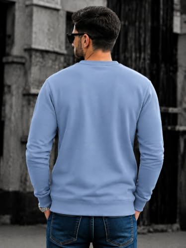 Image of Mack Jonney Men's Printed Fleece Sweatshirt|Full Sleeve Round Neck Winter Sweatshirt for Casual Wear|Travel|Gym & Everyday Style-mj-62