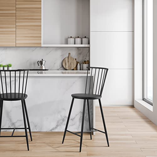 Osp Home Furnishings Bryce 26" Counter Stool, Black #TOP1