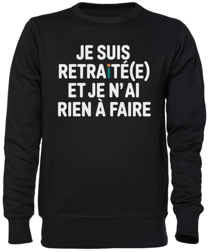 Sweat-shirt retraité et fier de ne rien faire en jersey