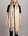 Achillea Two Tone Vintage Jacquard Paisley Pashmina Shawl Wrap Scarf (Champagne)