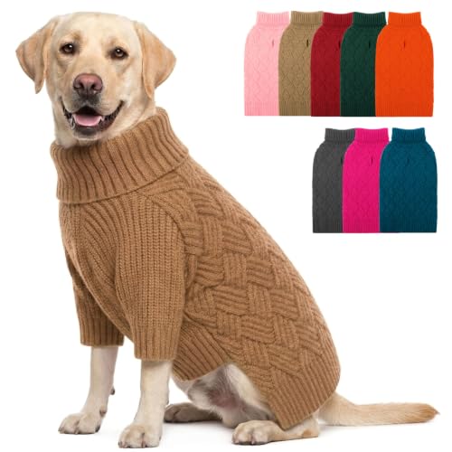 AOFITEE Jersey Grande para Perro, suéteres cálidos de Cuello Alto para