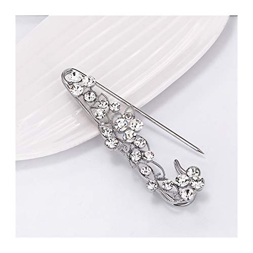 Broche pour homme et femme en strass scintillants, l'excellence du design branche fleurie