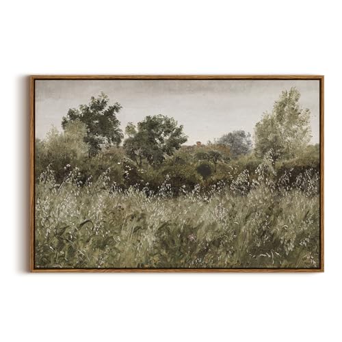 InSimSea Framed Canvas Wall Art Vintage Decor, Large Art Countryside Field Modern Farmhouse Wall Decor for Living Room, Bedroom, French Country Decorations Prints, 20"x30"