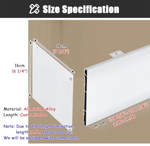 Cenefa decorativa de aluminio con fijación directa a techo libre de óxido 3