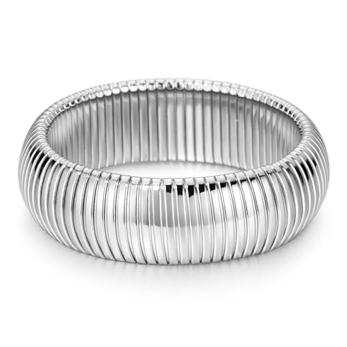 Bracelet extensible femme qui ne verdit pas la peau en acier inoxydable doré