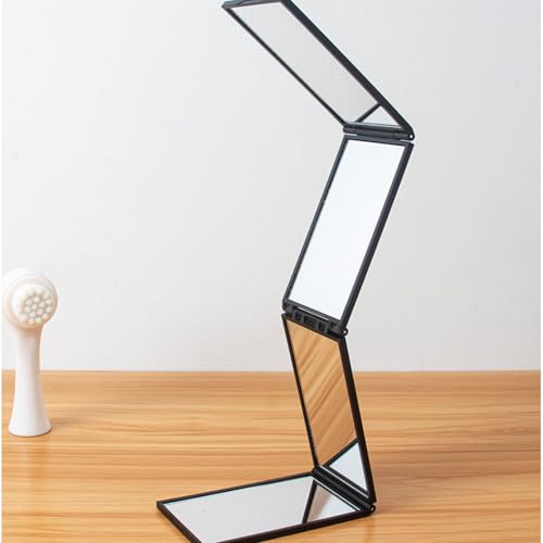 Espejo de maquillaje plegable portátil 4 vías miniatura 6