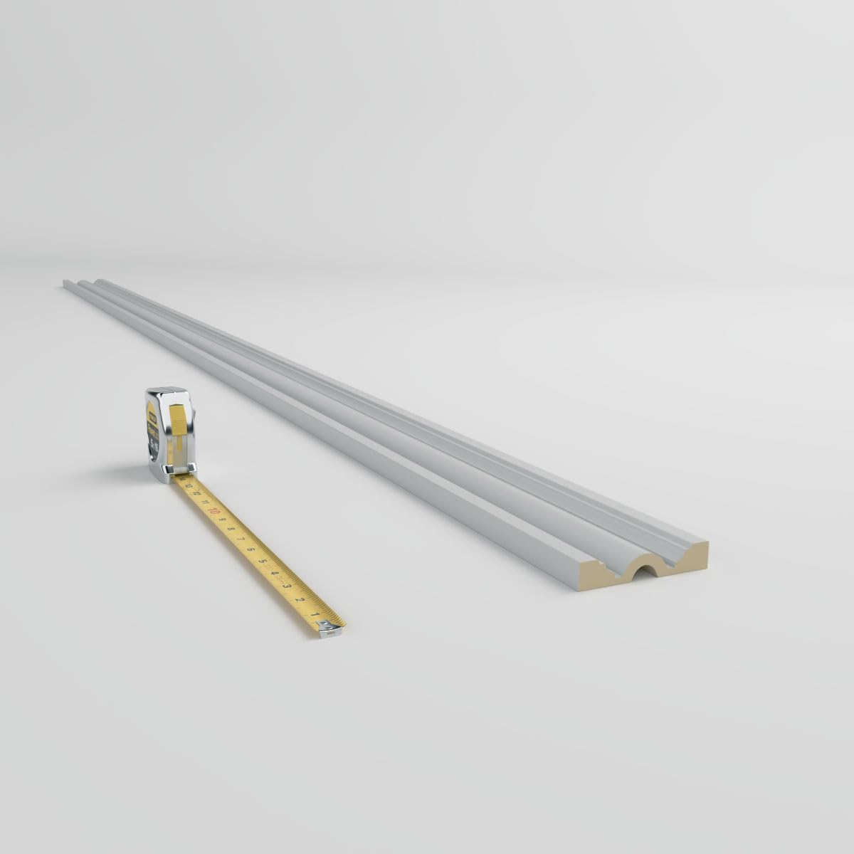 Primed Polyurethane Decorative Crown Moulding Chair Rail 8-Pack