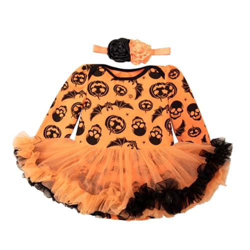 MUMZUGI Neugeborenes Baby Mädchen Kleidung Outfits Halloween Lange Ärmel Baby Outfit Sets Halloween, Kürbis03 3-6 Monate